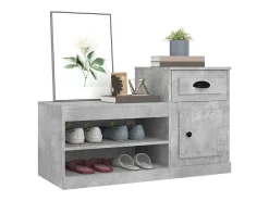 Zapatero gris hormigón 100x42x60 cm madera de ingeniería