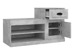 Zapatero gris hormigón 100x42x60 cm madera de ingeniería
