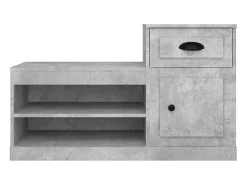 Zapatero gris hormigón 100x42x60 cm madera de ingeniería