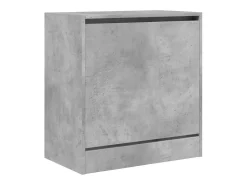 Zapatero gris hormigón 60x34x63,5 cm madera de ingeniería