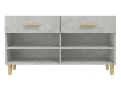 Zapatero gris hormigón 102x35x55 cm Madera de ingeniería