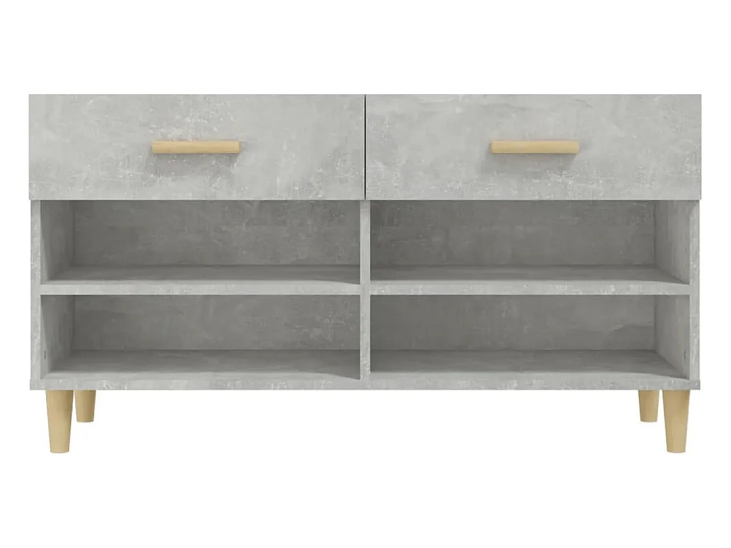 Zapatero gris hormigón 102x35x55 cm Madera de ingeniería