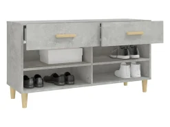 Zapatero gris hormigón 102x35x55 cm Madera de ingeniería