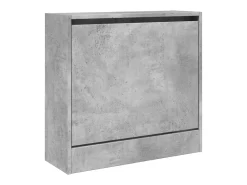 Zapatero gris hormigón 60x21x57 cm madera de ingeniería