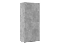 Zapatero gris hormigón 80x39x178 cm Madera de ingeniería