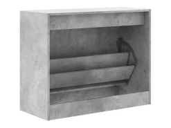 Zapatero gris hormigón 80x34x63 cm madera de ingeniería