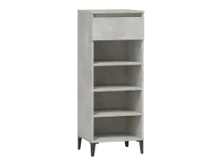 Zapatero Gris Hormigón 40x36x105 cm Madera de Ingeniería