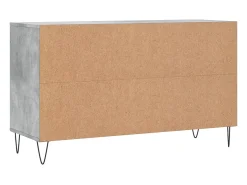 Zapatero gris hormigón 102x36x60 cm Madera de ingeniería