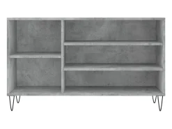 Zapatero gris hormigón 102x36x60 cm Madera de ingeniería