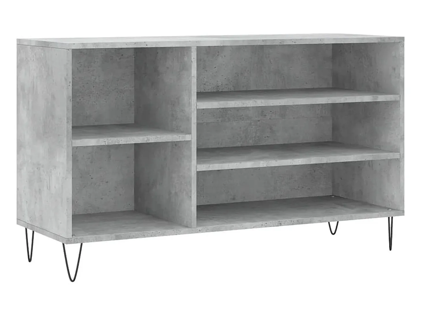 Zapatero gris hormigón 102x36x60 cm Madera de ingeniería