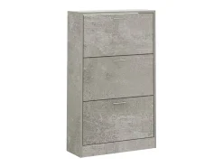 Zapatero gris hormigón 63x24x103 cm Madera de ingeniería