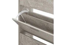 Zapatero gris hormigón 63x24x103 cm Madera de ingeniería