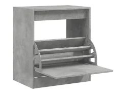 Zapatero gris hormigón 60x42x69 cm madera de ingeniería