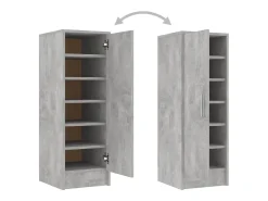 Zapatero gris hormigón 32x35x92 cm Madera de ingeniería