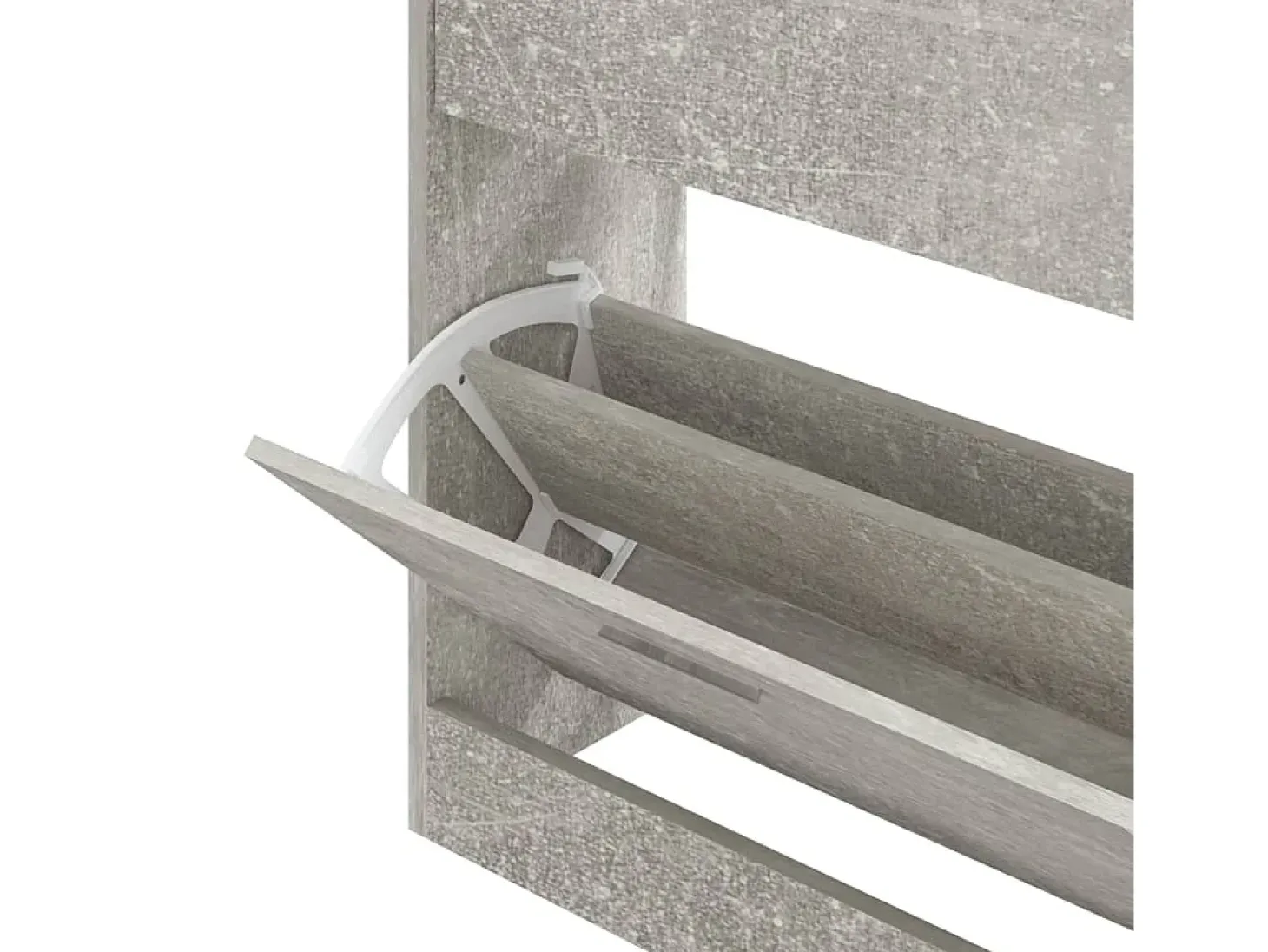 Zapatero gris hormigón 63x24x81 cm Madera de ingeniería