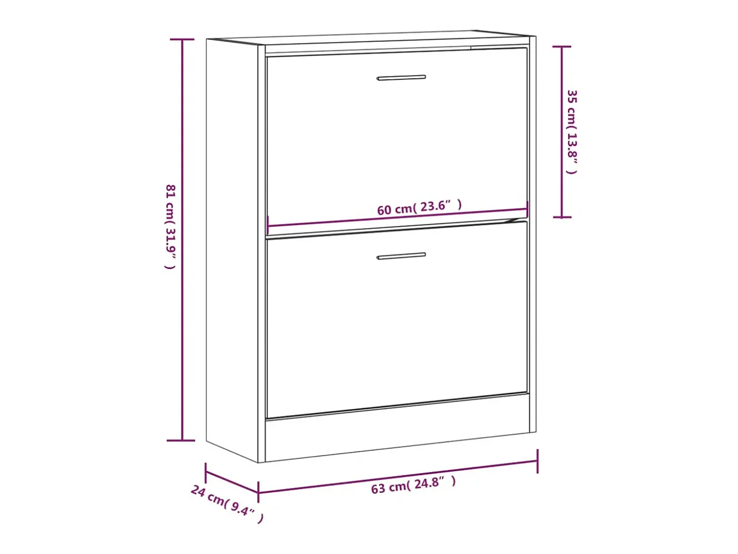 Zapatero gris hormigón 63x24x81 cm Madera de ingeniería