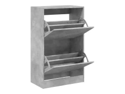Zapatero gris hormigón 60x34x96,5 cm madera de ingeniería
