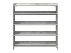 Zapatero gris hormigón 80x25x81 cm madera de ingeniería
