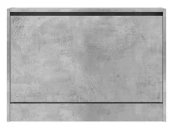 Zapatero gris hormigón 80x21x57 cm madera de ingeniería