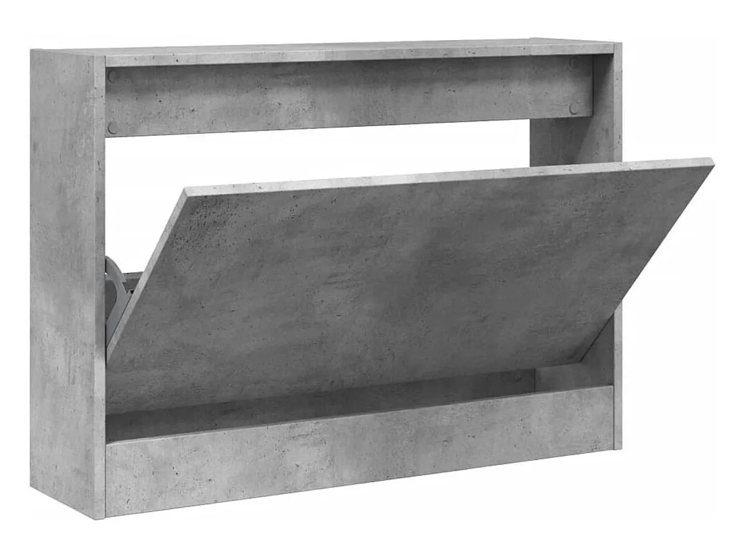 Zapatero gris hormigón 80x21x57 cm madera de ingeniería