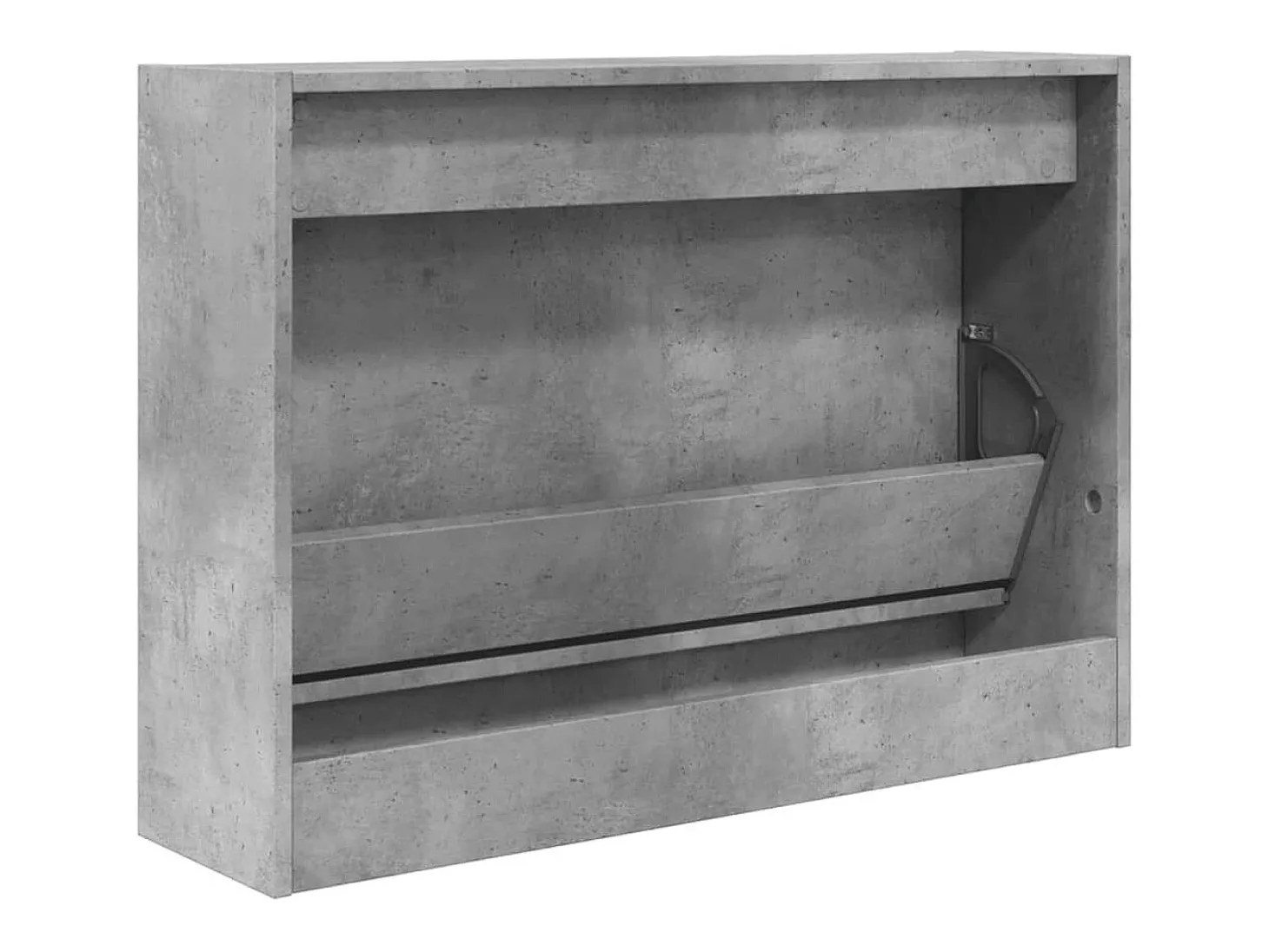 Zapatero gris hormigón 80x21x57 cm madera de ingeniería