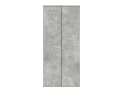 Zapatero gris hormigón 80x39x180 cm fabricado en aglomerado