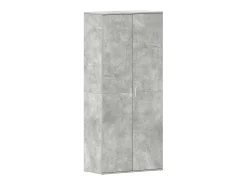 Zapatero gris hormigón 80x39x180 cm fabricado en aglomerado