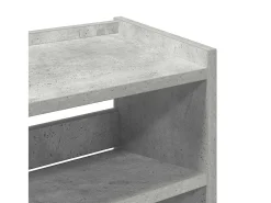 Zapatero gris hormigón 60x25x81 cm madera de ingeniería