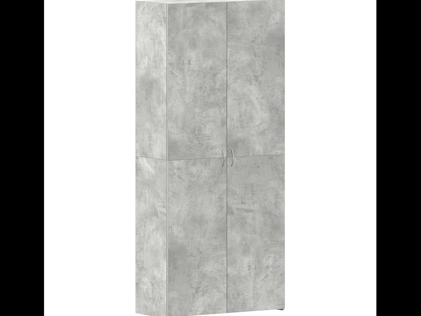 Zapatero Gris Hormigón 80x35,5x180 cm Madera de Ingeniería