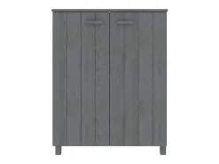 Zapatero Gris Oscuro 85x40x108 cm Pino Macizo