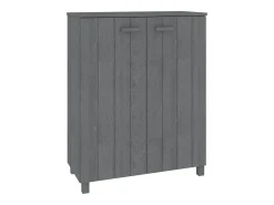 Zapatero Gris Oscuro 85x40x108 cm Pino Macizo