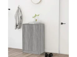 Zapatero gris Sonoma 60x35x92 cm Madera de ingeniería