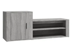 Zapatero gris Sonoma 130x35x54 cm Madera de ingeniería