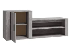 Zapatero gris Sonoma 130x35x54 cm Madera de ingeniería