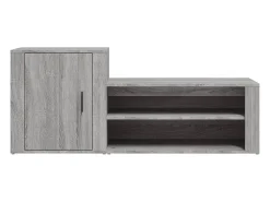 Zapatero gris Sonoma 130x35x54 cm Madera de ingeniería