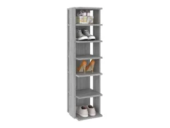 Zapatero gris Sonoma 27,5x27x102 cm Madera de ingeniería