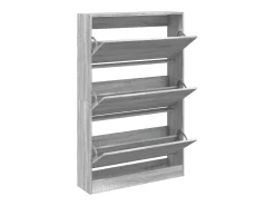 Zapatero gris Sonoma 80x21x125,5cm madera de ingeniería