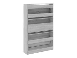 Zapatero gris Sonoma 80x21x125,5cm madera de ingeniería