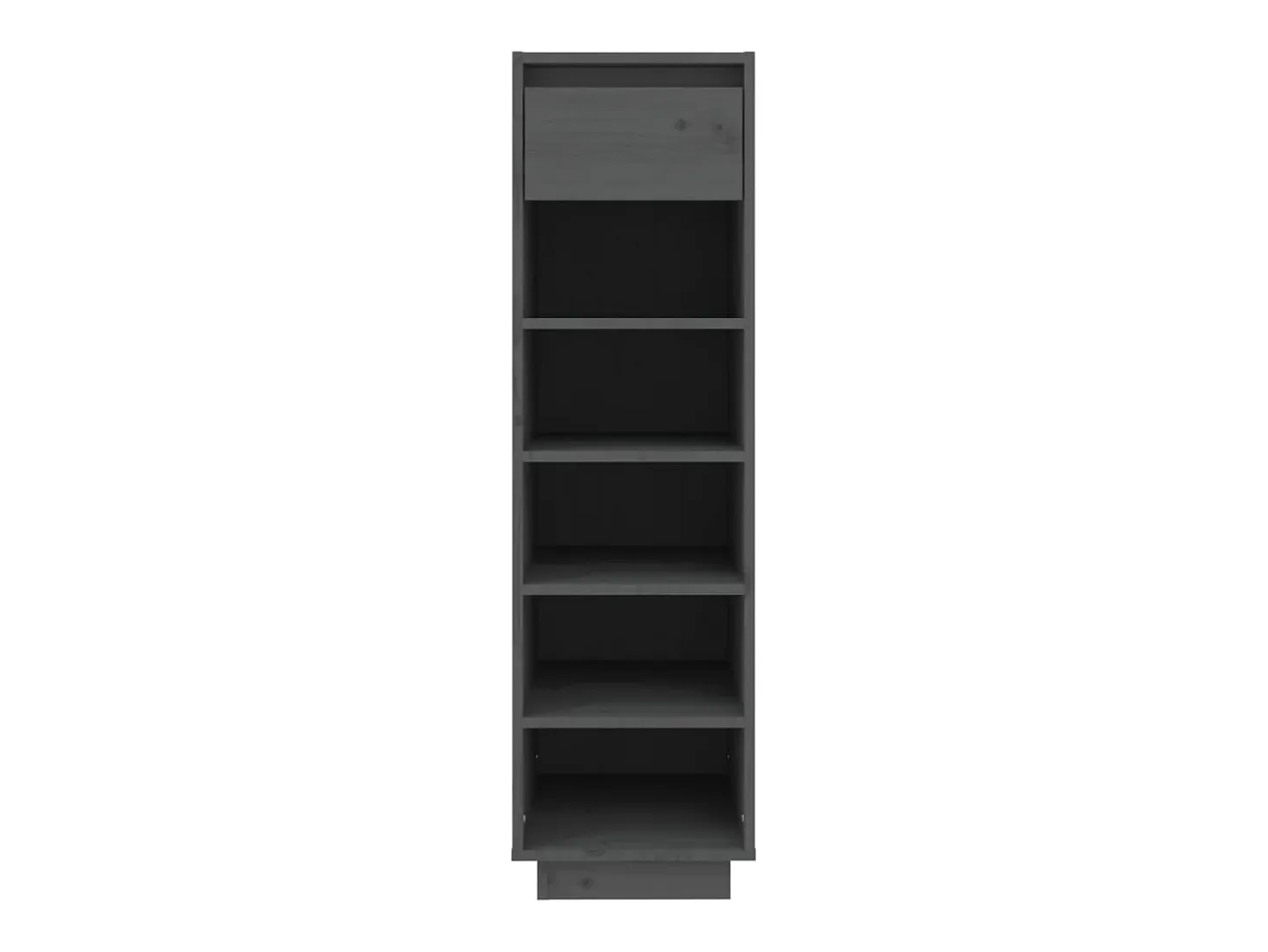 Zapatero gris 30x34x105 cm madera maciza de pino