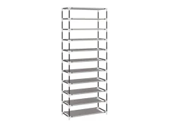 Zapatero gris 60x30x166 cm Tela