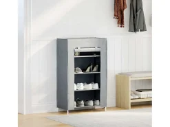 Zapatero gris 60,5x30x97 cm tela no tejida