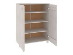 Zapatero HAMAR madera maciza de pino blanca 85x40x108 cm ES482910