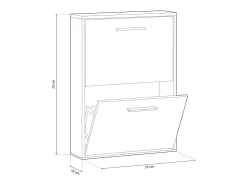 Zapatero Home 2 puertas Blanco