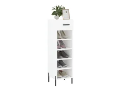Zapatero madera de ingeniería blanco 30x35x105 cm ES460072