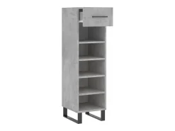 Zapatero madera de ingeniería gris hormigón 30x35x105 cm ES595114