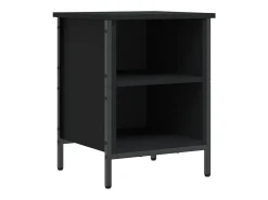 Zapatero madera de ingeniería negro 38x35x50 cm ES681003