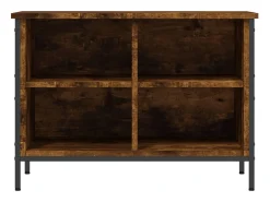 Zapatero madera de ingeniería roble ahumado 69x35x50 cm ES988751