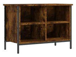 Zapatero madera de ingeniería roble ahumado 69x35x50 cm ES988751