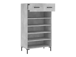 Zapatero madera de ingeniería gris hormigón 60x35x105 cm ES447332