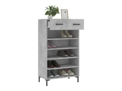 Zapatero madera de ingeniería gris hormigón 60x35x105 cm ES447332